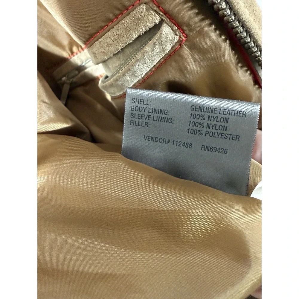 Wilsons Vintage Leather M. Julian Men's XXL Tan Suede Full Zip Jacket 2XL
